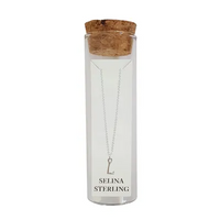 Bottled Letter Necklaces - Silver